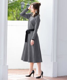 Tiaclasse 【洗える】1枚で着映えするステッチニットワンピース