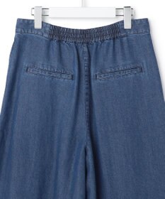 ICB L ナチュラルソフトデニム タックワイドパンツ