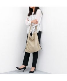 UNBILLION カシュカシュ cachecache / ビジュー付きワンハンドルトート