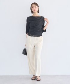 earth music&ecology レースレイヤードドレーププルオーバー