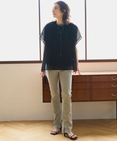 UNFILO 【洗える】シアーレイヤード Tシャツ