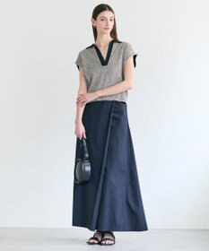 BEIGE， AGATE / バイカラー スキッパーニット