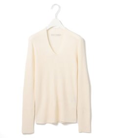 ICB 【新色追加・洗える】エクストラファインメリノ Vネックプルオーバー