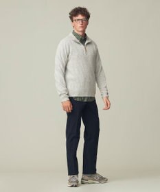 J.PRESS MEN 【Cash Lamb's Wool】畔編みハーフジップ ニット