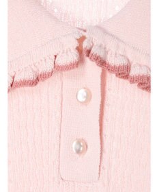 earth music&ecology フリルニットポロ