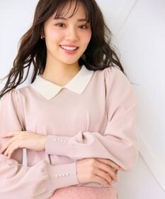 Feroux 【洗える】襟付きニット プルオーバー