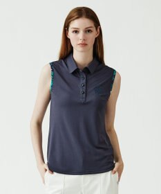 23区GOLF 【WOMEN】【吸水速乾/UVケア】STUDIO FIGLIO アロハ無地 ノースリーブ シャツ