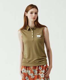 23区GOLF 【WOMEN】【吸水速乾/UVケア】STUDIO FIGLIO アロハ無地 ノースリーブ シャツ
