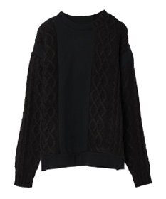 CRAFT STANDARD BOUTIQUE ケーブルニット切り替え裏起毛スウェット