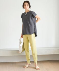 UNFILO BEAUTY FORM ロゴ刺繍フレンチスリーブTシャツ