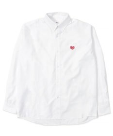 WEGO 【ユニセックス着用ITEM/MLサイズ展開】オックスフォードワンポイントシャツ（LS）