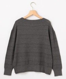 組曲 S 編み柄ディテールニット