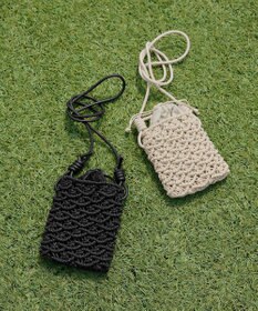 Tiaclasse マクラメショルダーバッグ