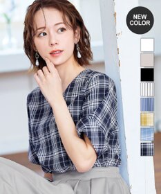 Tiaclasse L 【洗える】ゆったりシルエットの幅広カフスブラウス