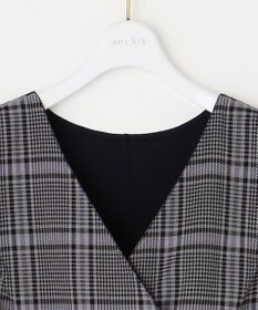 ANY SIS 【美人百花10月号掲載】リバーシブルチェックラップ ワンピース