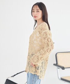 earth music&ecology クロシェ風プルオーバー