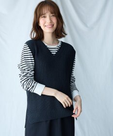 ANY Vネックラメニットベスト