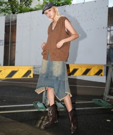 WEGO 【ユニセックス着用ITEM】ショートノースリーブZIPパーカー