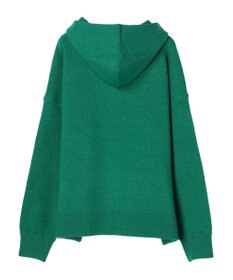 Green Parks スウェット風フード付ニットプルオーバー