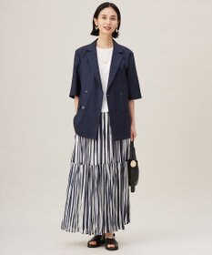 自由区 【接触冷感・UVカット・吸水速乾・抗菌防臭・洗える】ハイカウントクロップド丈 Tシャツ