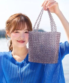 Tiaclasse ビーズのハンドバッグ