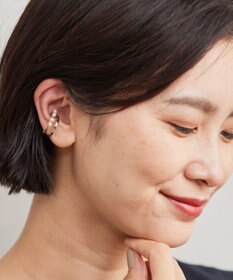 J.PRESS LADIES 【WEB限定】3way チャーム付き パール イヤカフ リング