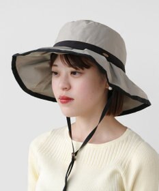 TOCCA 【UV99%以上カット・吸水速乾・抗菌防臭・洗える・サイズ調整可・強撥水】FRILL RAIN HAT レインハット