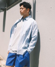 SHARE PARK MENS 【UVカット・撥水・ストレッチ】イージーデニムレギュラーカラーシャツ