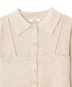 earth music&ecology 【2点SET】襟付きニットアンサンブル