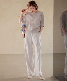 23区 S 【洗える】レーシーパターン ニット