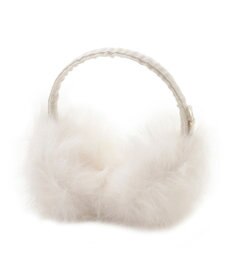 MOONBAT FURLA(フルラ)キラキラフェイクファー イヤマフ 無地