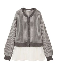 Green Parks 配色リブドッキングチュニック