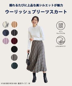 ANY 【新色追加/ウエストゴム】ウーリッシュプリーツスカート