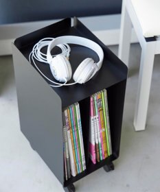 tower ピアノ下楽譜収納ワゴン タワー ブラック