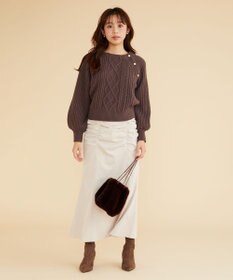 Feroux 【洗える】シュリンクマーメイド スカート