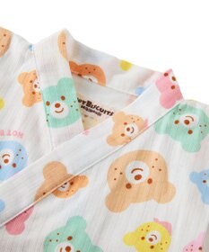 MIKI HOUSE HOT BISCUITS 【60-80cm】総柄 甚平オール