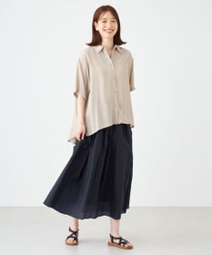 SHARE PARK LADIES 【2WAY】オーバーサイズ楊柳シャツ