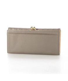 UNBILLION perche 牛革×ハラコ風ドットダブルかぶせ長財布