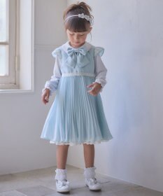 ANY KIDS シフォン プリーツ ワンピース