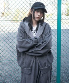 WEGO 【ユニセックス着用ITEM/MLサイズ展開】スウィッチングZIPパーカー