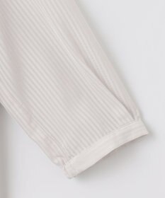 J.PRESS LADIES シャドーストライプ スリットフリルネック カットソー