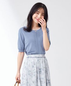 ANY SIS 【洗える】メタルポイント配色 ニット