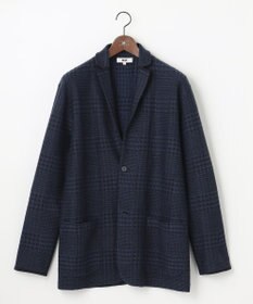 JOSEPH ABBOUD 【キングサイズ・驚きの軽量ウール】KARLKARL チェック柄 ニットジャケット