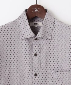 JOSEPH ABBOUD 【綿100％・ストレッチ】コンフォートジャージープリントシャツ