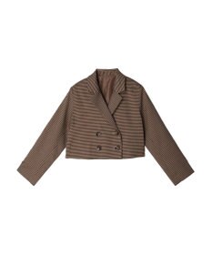 earth music&ecology チェックショートジャケット