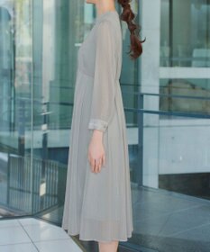 Tiaclasse L 【2WAY取り外しリボン付き】リボンタイラメシフォンワンピース