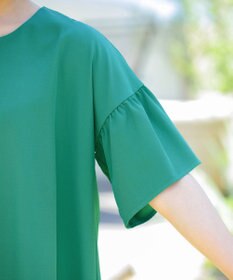 Tiaclasse 【洗える】キーネックフレア袖チュニックブラウス