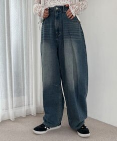 WEGO サマーデニムバレルレッグパンツ