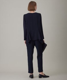 ICB 【洗える】ライトダブルクロス ペプラムブラウス