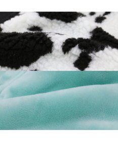 PET PARADISE Lee 牛柄 背中開きボアベスト 《 白黒》 中型犬 大型犬